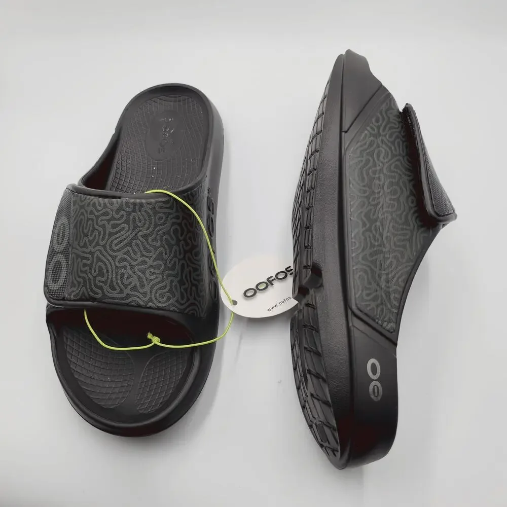Mens Size 8 Oofos Slide Sandals OOahh Sport Flex Limited Lightweight Open Toe